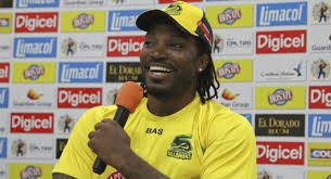 Jamaica Tallawahs Captain, Chris Gayle addresses members of the media at a press conference at the Sir Vivian Richards Cricket Grounds (CPLT20.com)